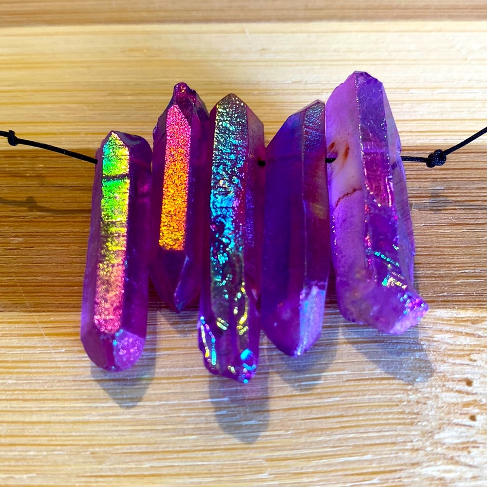 Pink mystic crystals (drilled)